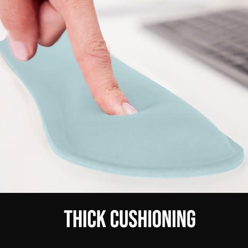 GORILLA GRIP Memory Foam Wrist Rest for Computer Keyboard, 2 Piece Sky Blue