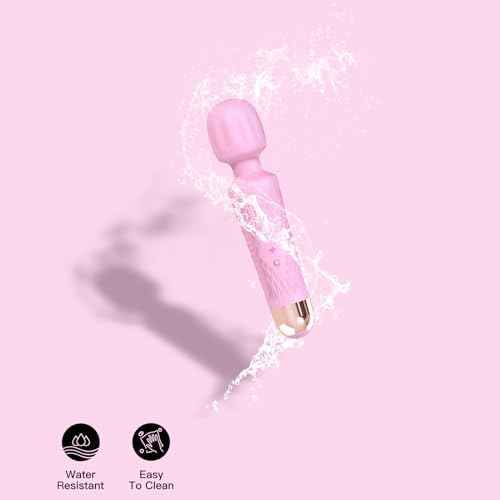 Niclove The Upgraded 3-in-1 Personal Massager – 3H Powerful Vibration, Quiet & Waterproof – 20 Modes 8 Speeds Muscle Therapy Stick for Deep Tissue, Sports Recovery, Cordless & Travel Friendly (Pink)