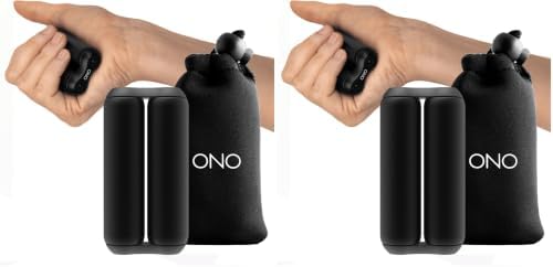 ONO Roller - Handheld Fidget Toy for Adults | Help Relieve Stress, Anxiety, Tension | Promotes Focus, Clarity | Compact, Portable Design (Black, Junior Size - Aluminum) (Pack of 2)