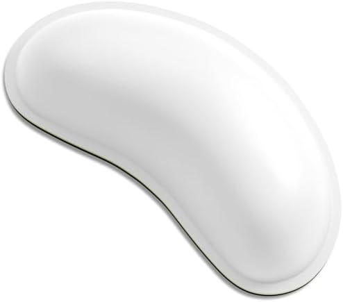 Dapesuom Mouse Wrist Rest, Ergonomic Memory Foam Mouse Wrist for Computer Desk Mats Support, PU Leather Hand Rest Pad Cushion for Gaming, Laptop, Men, Women, Pain Relief & Easy Typing, Ivory White