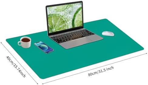 Bloss Green Desk Mat, Leather Desk Pad, Desk Matt for Desktop, Waterproof Desk Pad Mat, Computer Mat for Office Work/Home/Decor/Desk Protector/Cover(31.5 x 15.7 Inches)