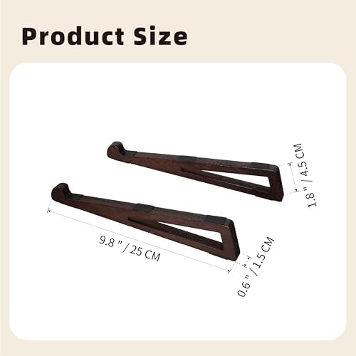 Bamboo Laptop Stand for Desk – Ergonomic, Space-Saving, Lightweight Stand for Laptops, iPads, and Tablets (Brown)