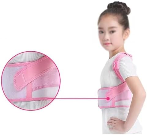 Posture Correctors For Kids, Boys Girls Teens Children Back Straightener Lumbar Support Belt Back Brace Scoliosis Correction Belt For Neck Spinal Shoulders(Pink,Large)