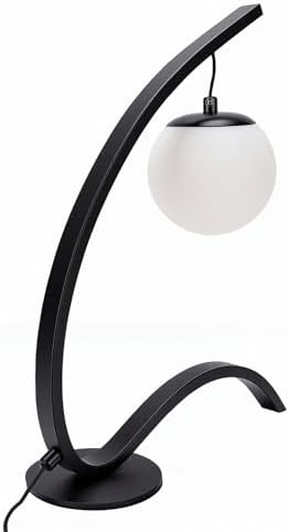 Zunate LED Bedside Lamp with 3 Brightness Levels and 3 Color Temperatures, Anti Glare Desk Light for Home and Hotel Reading Studying Iron and PVC Black Finish (Black)