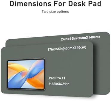 Aothia Faux Leather Desk Mat - Non-Slip PU Leather Desk Blotter, Waterproof Writing Surface, Large Desk Pad for Office & Home (Jungle Green, 55" x 24")
