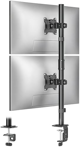 monTEK Stacked Dual Monitor Stand for 17-32", 22 lbs Each