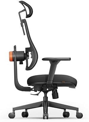 Newtral Ergonomic Home Office Chair, High Back Desk Chair with Unique Adaptive Lumbar Support, Adjustable Headrest, Seat Depth Adjustment, 96°-126° Tilt Function, Adjustable Armrest Recliner
