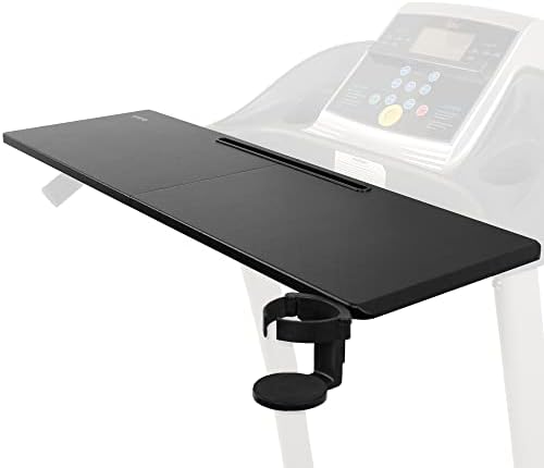 VIVO Universal Treadmill Desk with Phone Slot and Cup Holder, Ergonomic Platform for Notebooks, Tablets, Laptops, and More, Fits Treadmill Handlebars up to 31 inches, STAND-TDML2A