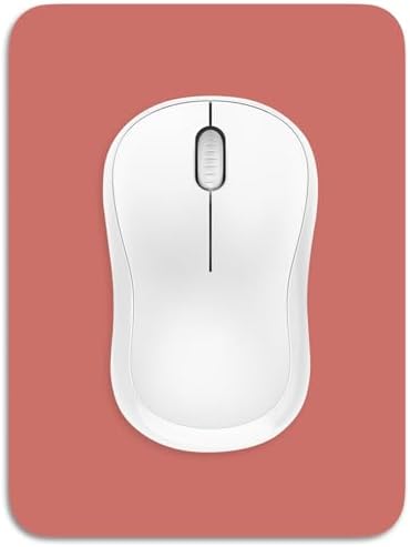 Dapesuom Small Mouse Pad, 6 x 8 Inch Thick Rubber Premium-Textured Non-Slip Portable & Washable Mini Mouse Mat for Women Men Wireless Laptops Keyboard Tray Gaming Computer Office Travel, Indian Red
