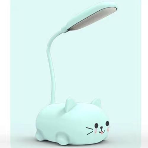 Neioaas LED Desk Lamp for Kids,Cute Cat Lamp USB Rechargeable Reading Light