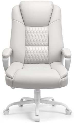 OFIKA Home Office Chair, 400LBS Big and Tall Chair Heavy Duty Design, Ergonomic High Back Cushion Lumbar Back Support, Computer Desk Chair, Adjustable Executive Leather Chair with Armrest