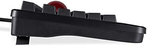 Perixx Periboard-522 Wired Trackball Mechanical Keyboard, Build-in 2.17 Inch Trackball with Pointing and Scrolling Feature, Durable 3.2lbs Weight