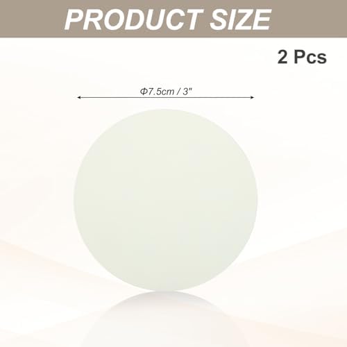 MECCANIXITY 3" Round Lampshade Diffuser, Anti-glare Lamp Shade Diffuser Fabric Lamp Cover for Desk Table Light Downlight Spotlight, Warm White 2pcs
