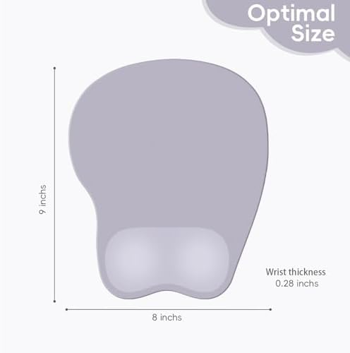Ergonomic Mouse Pad,Non Slip Mousepad Wrist Rest Support for Office, Computer, Laptop & Mac(A-Grey)