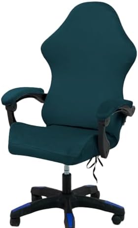 Gaming Chair Cover Set with Armrest Covers, Velvet Stretch Slipcover 1-Piece Form Fit Cover & Chair Armres Covers Included（no Chair） (Forest Green)