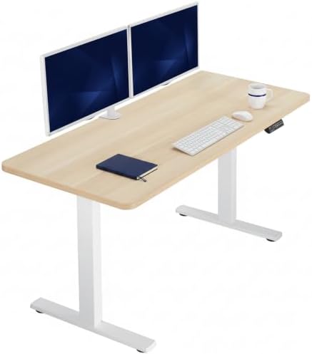 VIVO Light Wood 60 x 24 in Standing Desk, DESK-KIT-1W6C