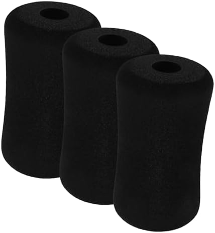 Kisangel 3pcs Sponge Roller Replacement Pads for Exercise Machines, Black
