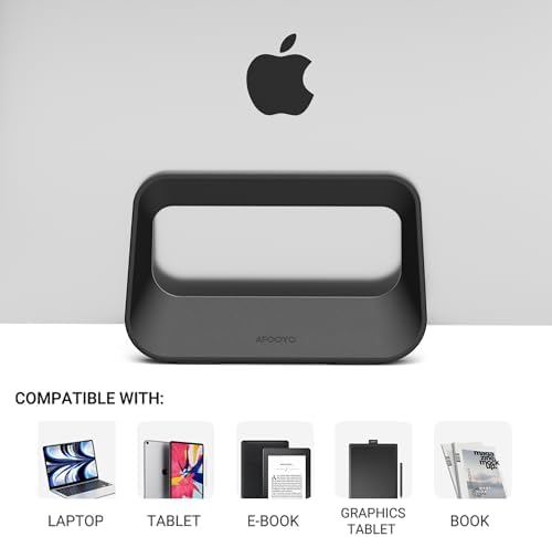 Vertical Laptop Stand for Desk,Plastics Laptop Holder Dock with Silicone Protection,Compatible with All MacBook/Surface/Samsung/HP/Dell/Chrome Book (Black)