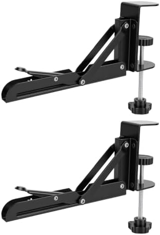 Clamp On Desk Keyboard Tray Support Bracket, Heavy Duty Steel
