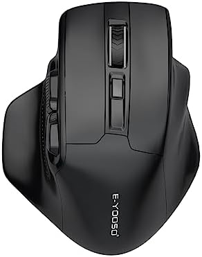 E-YOOSO Large Bluetooth Wireless Mouse for Big Hands, 6 Buttons, 4800 DPI