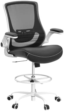 Misolant Drafting Chair, Tall Office Chair for Standing Desk, High Office Chair with Adjustable Lumbar Support and Footrest Ring, Standing Desk Chairs Adjustable Height