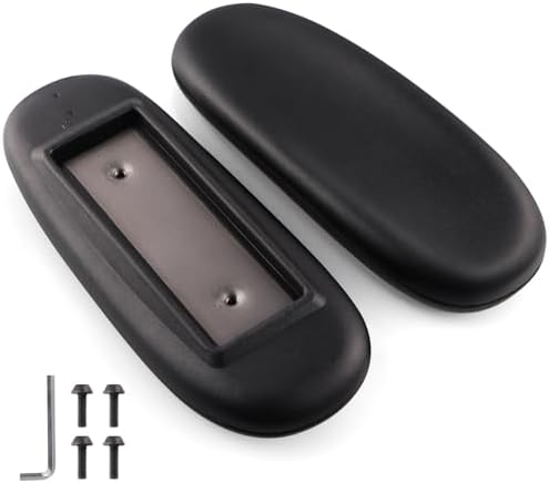 Office Chair Armrest Replacement, PU Arm Pads Caps, Fit to Most Chairs with 4" Mounting Hole Distance, 1 Pair