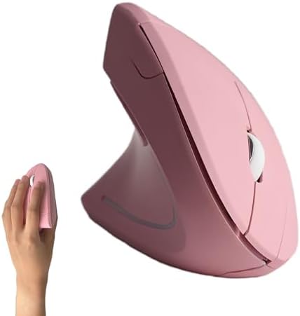 Urby Left Handed Mouse, Vertical Left Handed Ergonomic Wireless Mouse.Pink