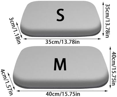 Seat Cushion Soft Office Bounce Chair Pads Rebound Breathable Comfortable Pad for Long Sitting(Grey,40x40x4cm)