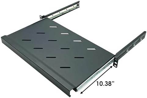 Electriduct 1U Keyboard Tray - Fully Extendable Universal 19" Rack Mount Sliding Shelf for Network Equipment Server Cabinet Enclosure with 3-Rail System and Mounting Hardware - 10.8" Deep