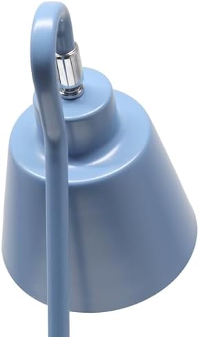 Simple Designs LD1079-BLU 16" Sleek Essentials Metal Looped Desk Task Lamp with Adjustable Shade, for Office, Desk, Nightstand, Dorm, Blue