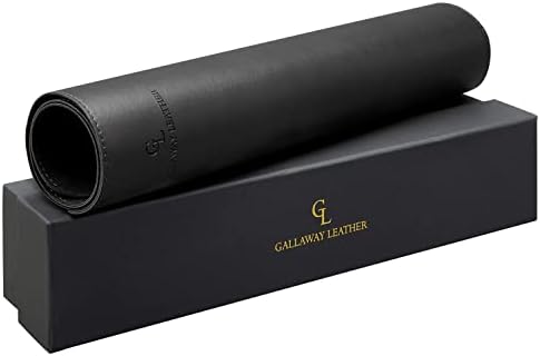 Gallaway Leather Desk Mat,Desk Writing Pad - Office Desk Pad, Medium 24" x 14" Black, Desk Mats on Top of Desks, Gift Ready Elegant Computer Desk Mat Desk Cover Desk Pad Protector PU Leather