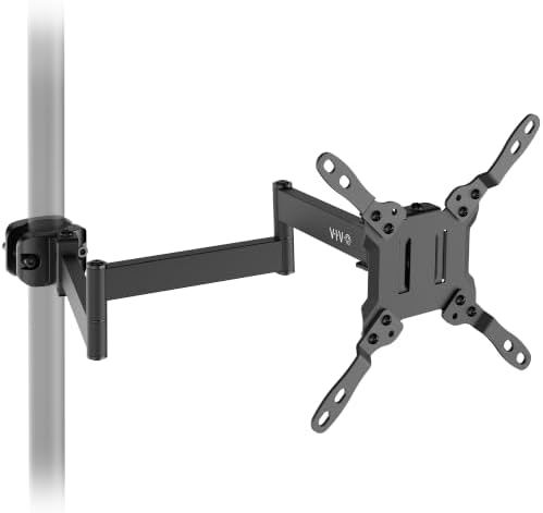 VIVO Black Long Pole Mount Monitor Arm