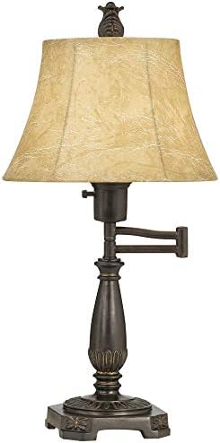 Andrea 22 1/2" High Desk Lamp Adjustable Swing Arm Bronze Brown Natural