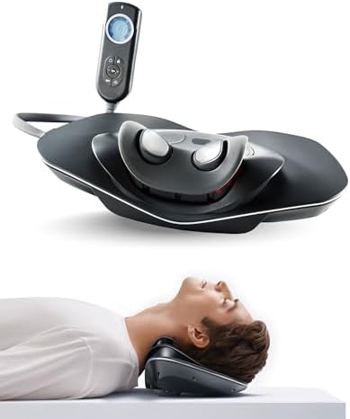 MYTREX Medi Neck Multi-Functional Cervical Traction Device, Electric Stretcher with Dynamic Stretching, 3 Modes Electrotherapy & Hyperthermia to Relieve Cervical Pain, Easy to Use