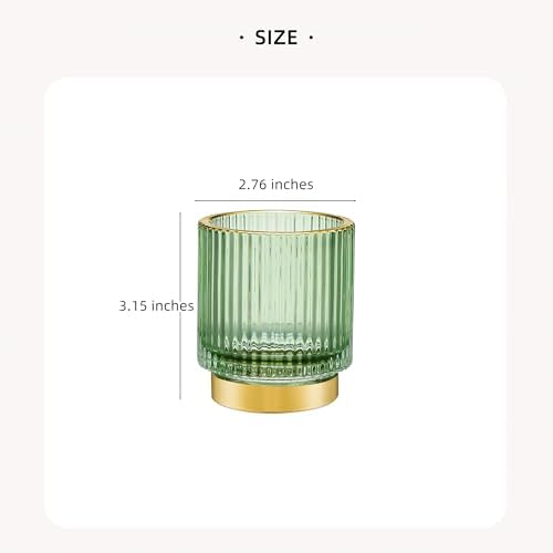 Makeup Brush Organizer, Toothbrush Holder, Desk Pen Pencil Holder, Multifunctional Vintage Glass Brush Cup (S/Green/A3-11-US)