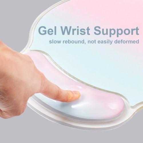Gel Wrist Rest and Mouse Pad for Keyboard and Mouse, Ergonomic Mousepad Set