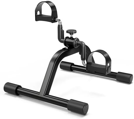 RYGEO Pedal Exerciser Mini Exercise Bike for Leg and Arm Recovery Exercise Lightweight and Portable Floor Bike