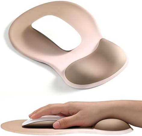 EooCoo Mouse Pad with Gel Wrist Rest, Ergonomic Mousepad Wrist Alignment