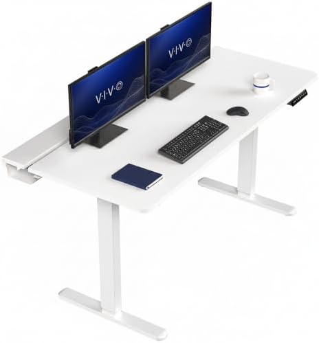 VIVO White 60 x 30 in Standing Desk, DESK-KIT-1W6-P3W