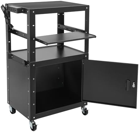 AV Cart Mobile Desk Workstation with Wheel for Classroom and Office