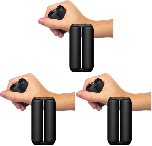 ONO Roller - Handheld Fidget Toy for Adults | Help Relieve Stress, Anxiety, Tension | Promotes Focus, Clarity | Compact, Portable Design (Black, Junior Size - ABS Plastic) (Pack of 3)