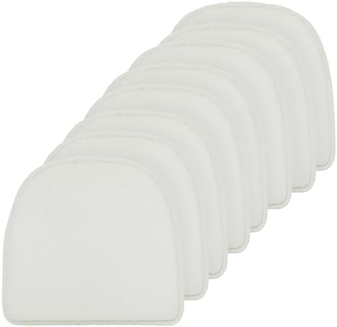 Klear Vu Raindrop The Gripper Non Slip Chair Cushions, Soft & Comfortable Seat Pad, Sitting Pillow for Kitchen, Dining or Office, 8 Count (Pack of 1), Fleece White
