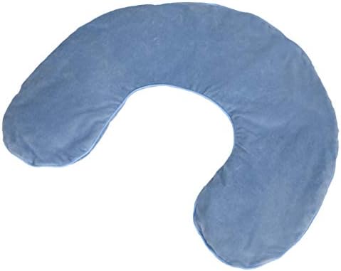 DreamTime Microwaveable Crescent Wrap with Aromatherapy, Heating Pad for Neck and Shoulders, Neck Wrap with Soothing Lavender, Lemongrass, and Chamomile Herbs for Natural Stress Relief, Blue