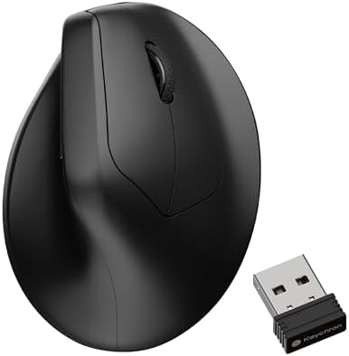 Keychron M5 8K Wireless Vertical Mouse with Thumb Wheel, PixArt 3950 Sensor