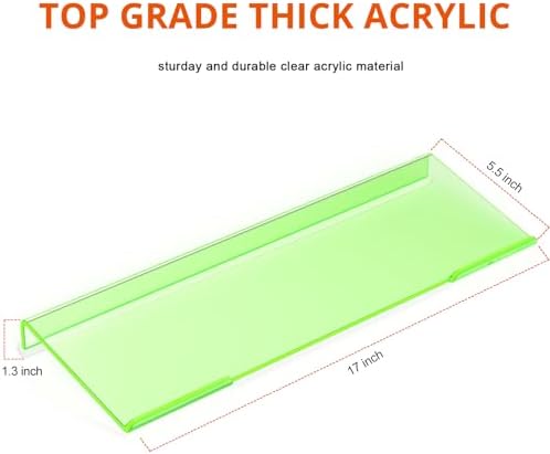 Richboom Epoptic Green Acrylic Tilted Computer Keyboard Holder for Easy Ergonomic Typing, Keyboard Stand for Office, Home, School, Fluorescent Green