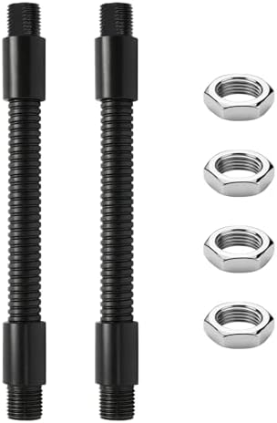 2PCS 5.9" Gooseneck Tubing Flexible 25/64" Male thread Alloy Steel Metal Arm Universal Bendable Extension Hose for DIY Lamps Microphone Stands Inspection Cameras