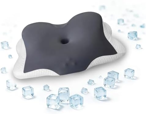 Cervical Neck Pillow, Ergonomic Support Contour Memory Foam Pillows for Side Sleep Stomach Sleeping and Back Sleeper, Orthopedic Bed Pillow for Shoulder Pain Relief