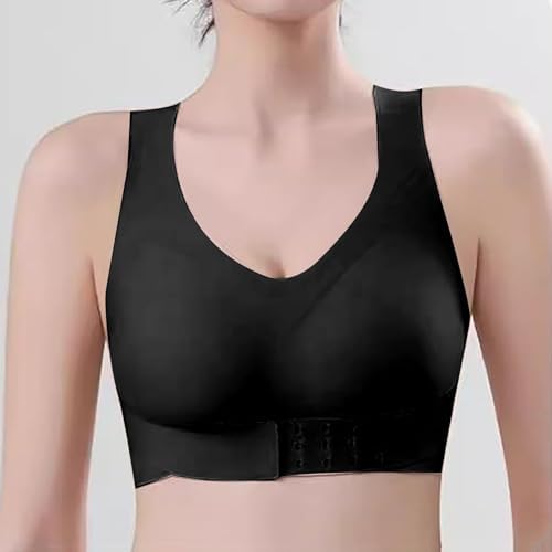 Front Closure Bras for Women Posture Corrector Cross Back Jelly Bralettes