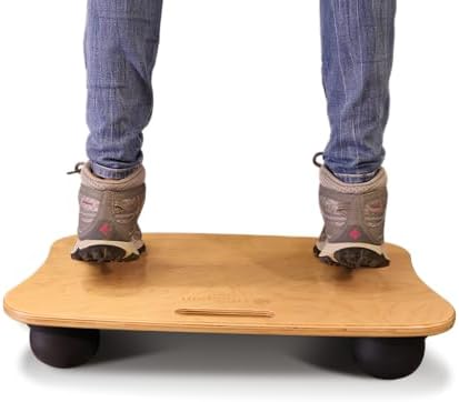 LifeSpan Fitness Aero standing balance board for standing desks, Anti-Fatigue, Health and Comfort 23x16x4.5 inch, Light Birch Wood