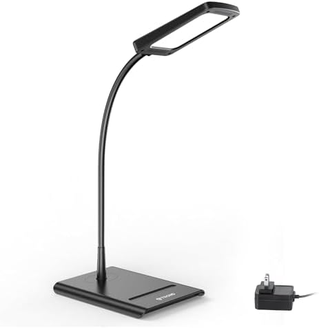 TROND Desk Lamp, Dimmable Eye-Caring Table Lamp, Memory Function, Black